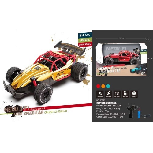 Metāla tālvadības automašīna RACING 01, zelta