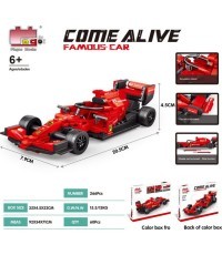 Bolid F1 sarkano klucīšu komplekts 266 gab.