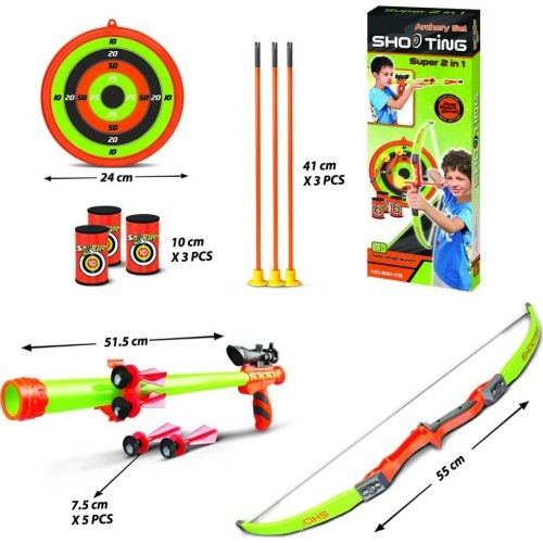 2in1 Bow and Gun Set + Accessories