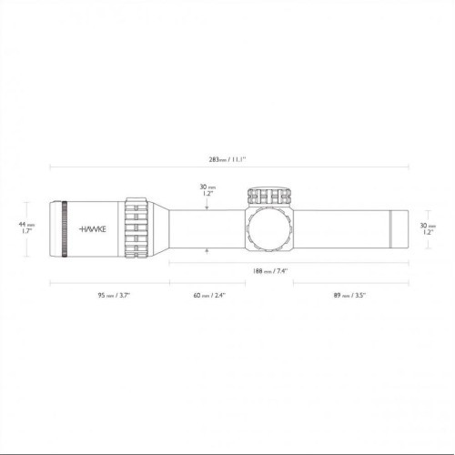 Hawke Frontier 30 1-6x24 IR L4A Dot optiskais tēmēklis