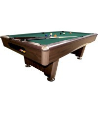Billiard Table, Pool, Triumph Plus, Brown, 8 ft., Club Cloth yellow green
