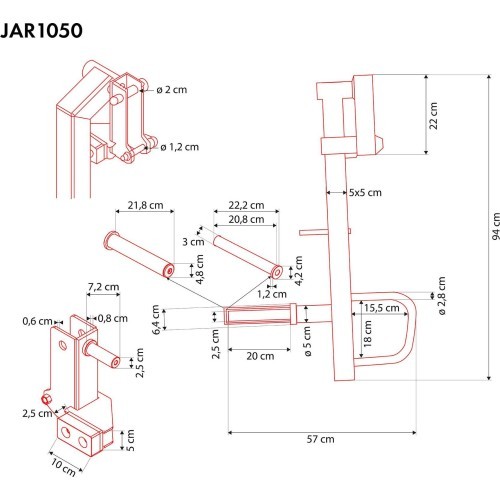 Sviras rokturi HMS JAR1050 Jammer Arms