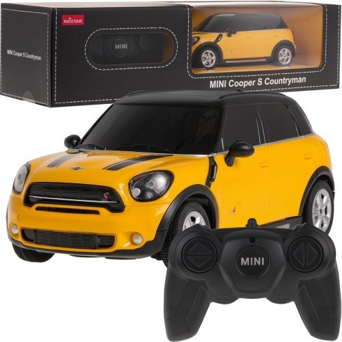 Tālvadības automašīna 1:24 Mini Countryman dzeltena RASTAR