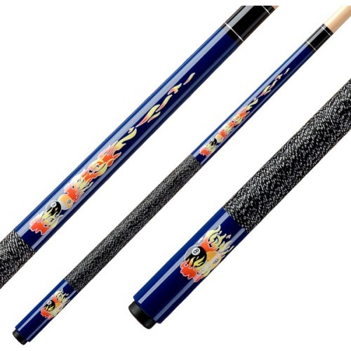 Детский бильярдный кий Classic Flames CF-01, синий, 5/16x18, 123 см, Pool