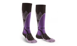 Sieviešu slēpošanas zeķes Midweight, melnas/violetas, S - 016
