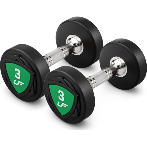 Zestaw hantli stałych poliuretanowych 1-10kg (skok co 1 kg) 110 kg -UpForm
