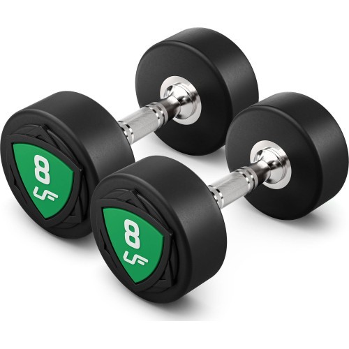 UpForm poliuretāna hanteļu komplekts 1–10 kg (solis 1 kg), 110 kg