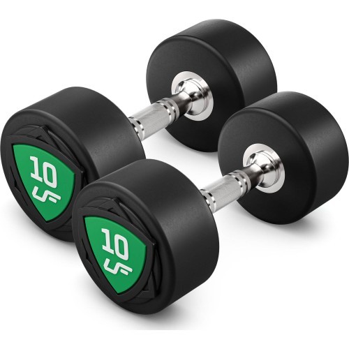 Zestaw hantli stałych poliuretanowych 1-10kg (skok co 1 kg) 110 kg  ze stojakiem UR-S005 - UpForm