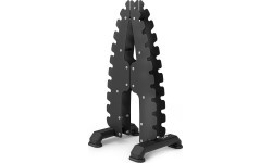 Poliuretāna fiksēta svara hanteļu komplekts 1-10 kg (solis 1 kg) 110 kg ar statīvu UR-S005 - UpForm