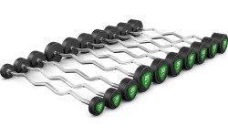 Polyurethane EZ Curl Barbell Set 10–55 kg (5 kg increments) 325 kg – UpForm