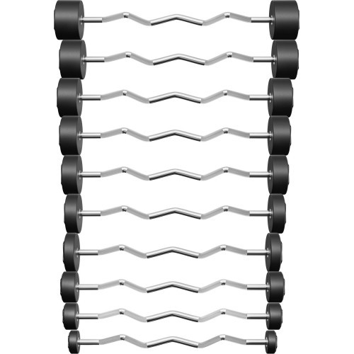Polyurethane EZ Curl Barbell Set 10–55 kg (5 kg increments) 325 kg – UpForm