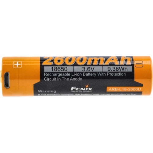 Fenix USB Battery ARB-L18U (18650 2600 mAh 3.6