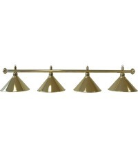 Billiard Lamp Elegance, brass, 4 Bells, Ø 35 cm, 180 cm