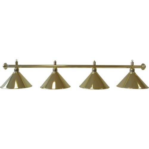 Billiard Lamp Elegance, brass, 4 Bells, Ø 35 cm, 180 cm