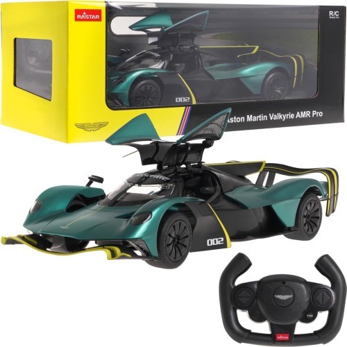 Tālvadības automašīna 1:14 Aston Martin Valkyrie AMR Pro, tumši zaļa, RASTAR