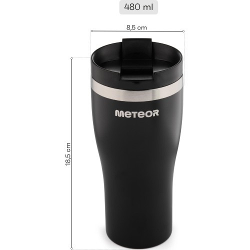 Thermobecher meteor 480 ml schwarz
