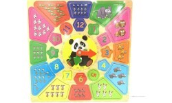 Обучающая доска с часами и обучением счёту Panda