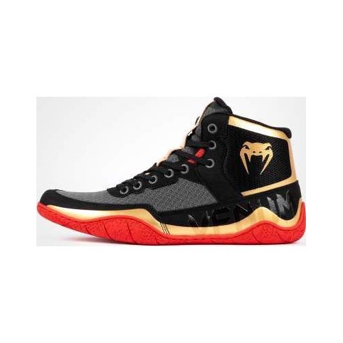 Cīņas apavi Venum Elite Wrestling Black/Gold/Red