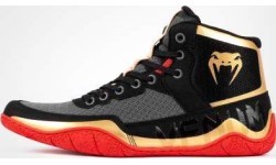Venum Elite Wrestling Shoes - Black/Gold/Red