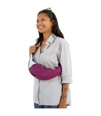 Upcycled Sling Bag Plum / Cloud