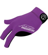 Billiard Glove, Predator Second Skin, 3-Finger, purple-grey, to wear on left hand, S&M