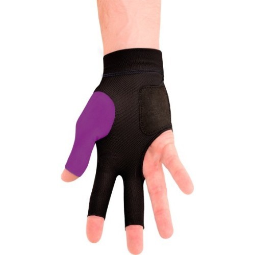 Billiard Glove, Predator Second Skin, 3-Finger, purple-grey, to wear on right hand, XXL