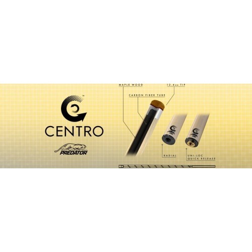 Шафт для бильярдного кия Predator Centro 12,4 мм, Uni-Loc