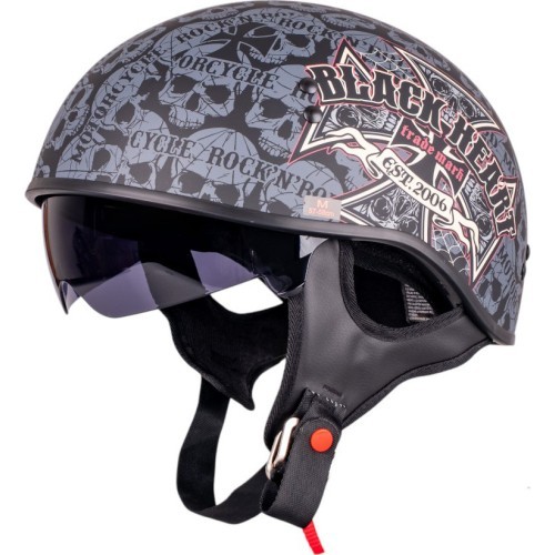 Motociklista ķivere W-TEC Black Heart V535 Cross Skull