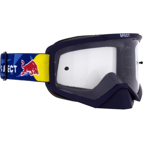 Motokrosa brilles Red Bull Spect Evan, matēti zilas, caurspīdīgas lēcas