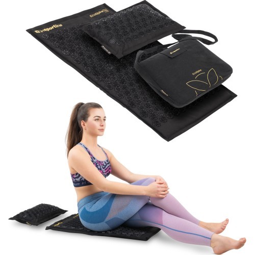 Acupressure Mat and Pillow inSPORTline EcoSpike - Black
