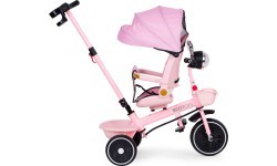 Детский трёхколёсный велосипед ECOTOYS с поворотным сиденьем и ручкой-толкателем, розовый