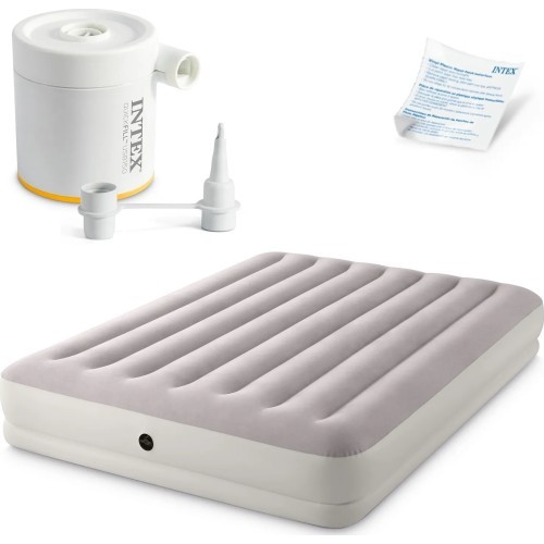 Piepūšams divvietīgs matracis 203x152x30 cm ar elektrisko sūkni INTEX 64179