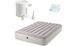 Materac dmuchany dwuosobowy 203x152x30 cm z pompką elektryczną łóżko INTEX 64179