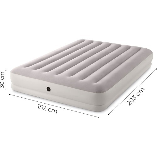 Materac dmuchany dwuosobowy 203x152x30 cm z pompką elektryczną łóżko INTEX 64179