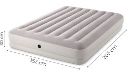 Materac dmuchany dwuosobowy 203x152x30 cm z pompką elektryczną łóżko INTEX 64179