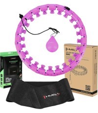 Vingrošanas stīpas komplekts Plus Size HHW12 violets ar atsvaru HMS + jostasvietas atbalsts BR163 melns