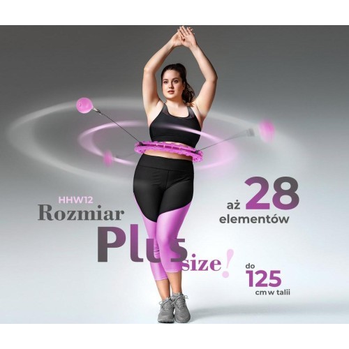 Vingrošanas stīpas komplekts Plus Size HHW12 violets ar atsvaru HMS + jostasvietas atbalsts BR163 melns