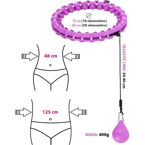 Vingrošanas stīpas komplekts Plus Size HHW12 violets ar atsvaru HMS + jostasvietas atbalsts BR163 melns