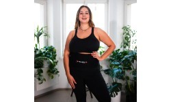 SET HULA HOOP PLUS SIZE HHW12 VIOLET WITH WEIGHT HMS + WAIST SUPPORT BR163 BLACK