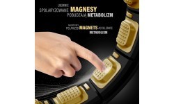 HHM13 NEW HULA HOOP BLACK/GOLD MAGNETIC WITH WEIGHT + COUNTER HMS