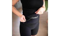 SET HULA HOOP MAGNETIC BLUE HHM15 WITH WEIGHT + COUNTER HMS + WAIST SUPPORT BR163 BLACK PLUZ SIZE