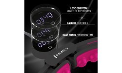 HHM16 HULA HOOP BLACK/PINK MAGNETIC WITH WEIGHT + COUNTER HMS