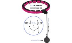 HHM16 HULA HOOP BLACK/PINK MAGNETIC WITH WEIGHT + COUNTER HMS