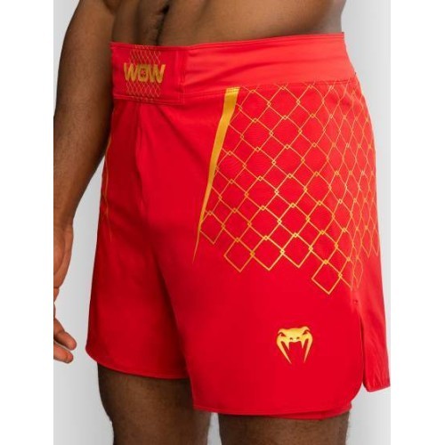 Venum x WOW FC Men’s Fight Shorts - Fury Red/ Gold
