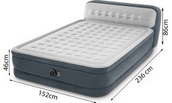 Piepūšamais matracis-gulta 236x152 cm ar sūkni, 2 vietu DELUXE 64448ND