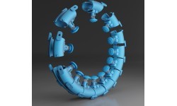 HHW01 BLUE HULA HOOP WITH WEIGHT HMS