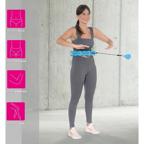 HHW01 BLUE HULA HOOP WITH WEIGHT HMS