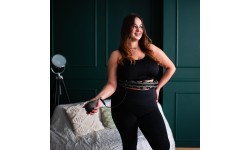 HHW12 PLUS SIZE BLACK HULA HOOP WITH WEIGHT HMS