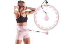HHW06 PINK HULA HOOP WITH WEIGHT + COUNTER HMS