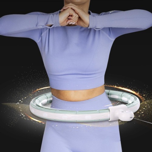 HHM15 HULA HOOP GREEN MAGNETIC WITH WEIGHT + COUNTER HMS